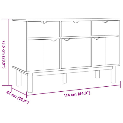 Sideboard OTTA Brun och svart 114 x 43 x 73,5 cm