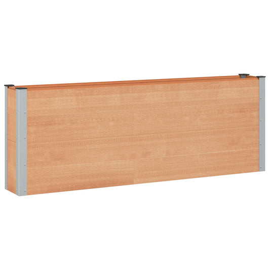 Upphöjd odlingslåda Brun 200 x 30 x 72 cm WPC och aluminium