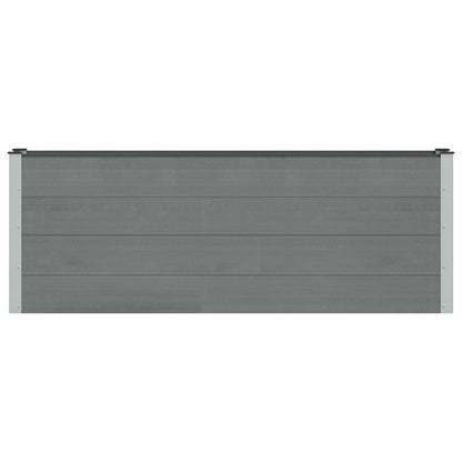 Upphöjd odlingslåda Svart 200 x 30 x 72 cm WPC och aluminium