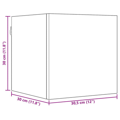 TV-bänkset 8 pcs 120 x 30 x 30 cm Svart ek Konstruerat trä