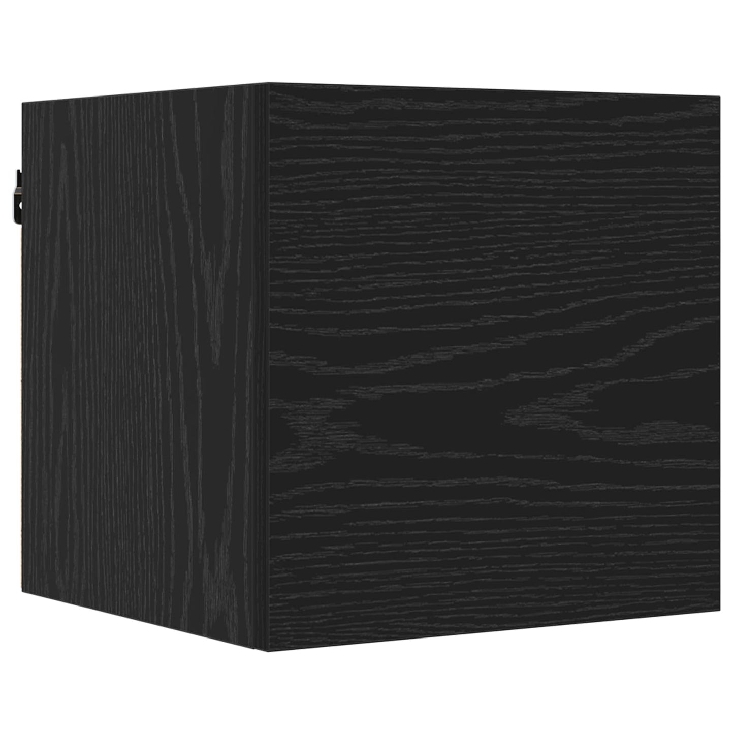 Väggmonterat TV-förråd 8 pcs Svart ek 30,5 x 30 x 30 cm