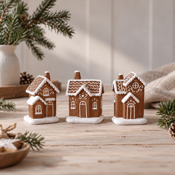 Belysning Jul Pepparkakshus 3-pack