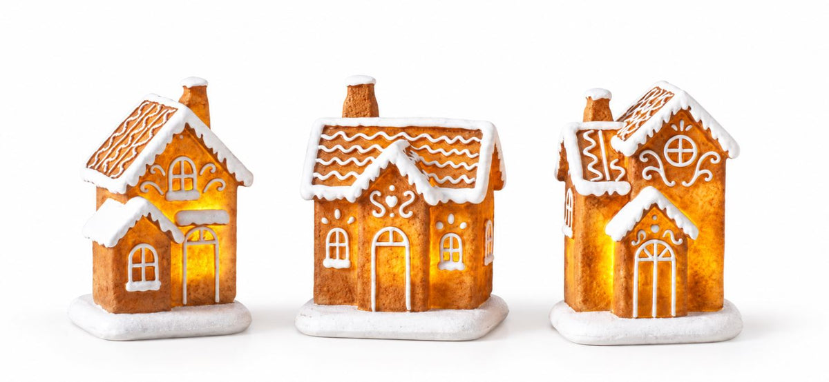 Belysning Jul Pepparkakshus 3-pack