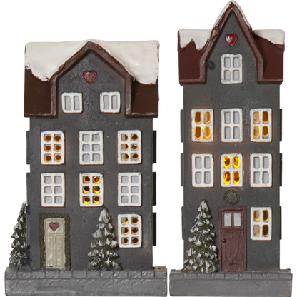 Belysning Jul Hus 2-pack 13 cm / 14 cm