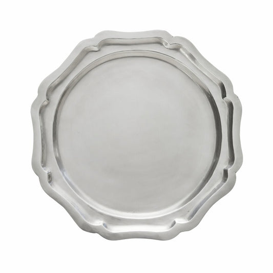 Dekorativt fat Vintage Antiksilver 31X31X2 cm
