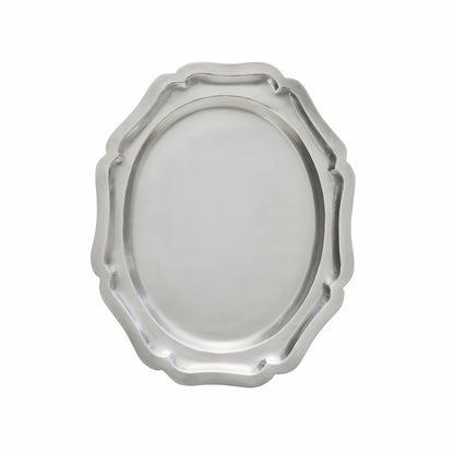 Dekorativt fat Vintage Antiksilver 29X23.5X2 cm