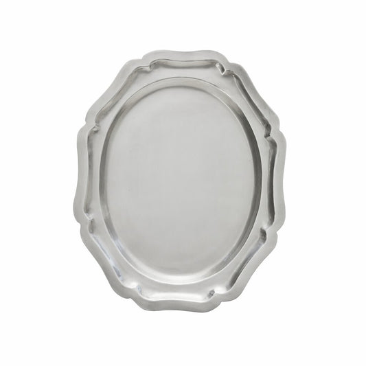 Dekorativt fat Vintage Antiksilver 29X23.5X2 cm