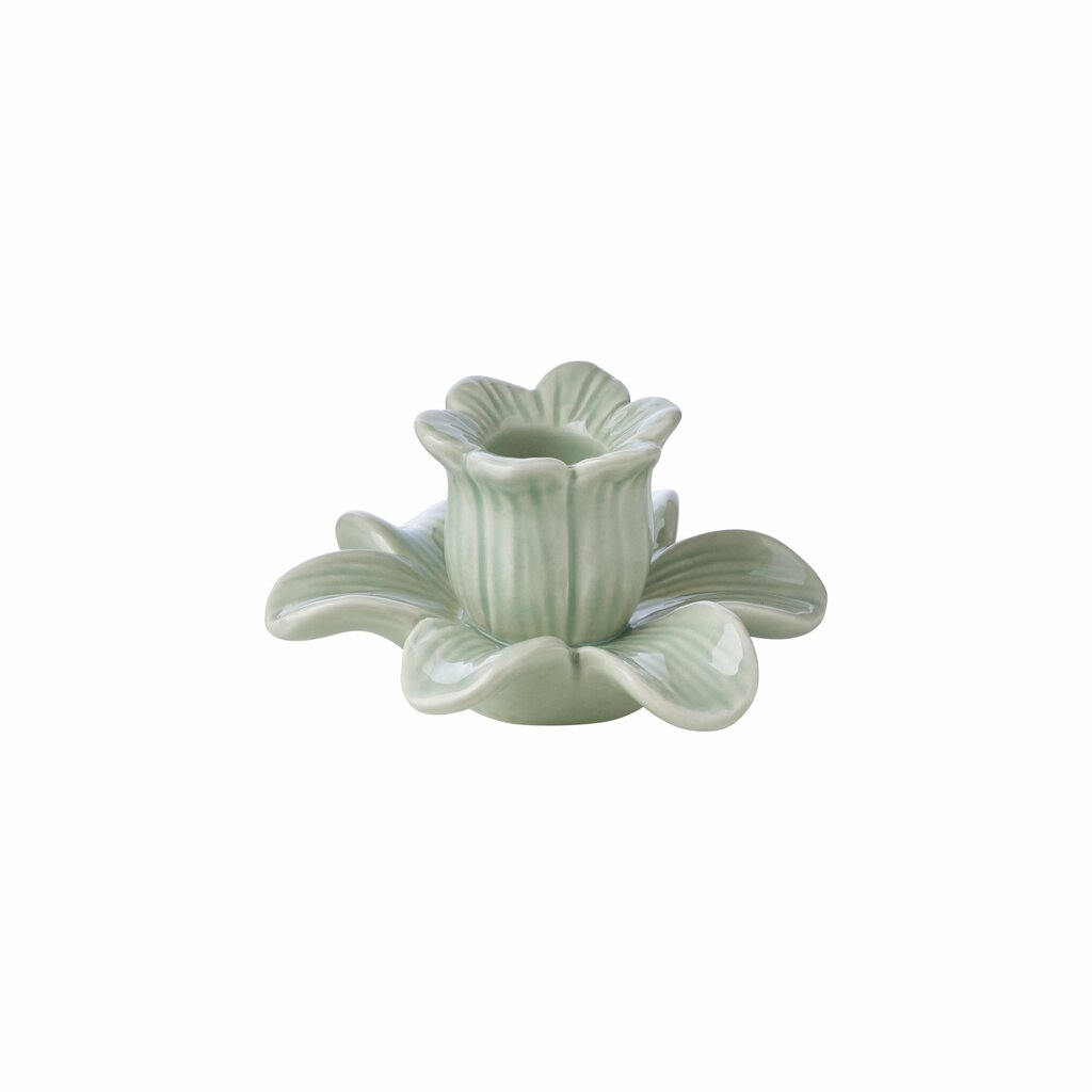 Ljusstake Blomma 2-pack 10,3 cm Grön
