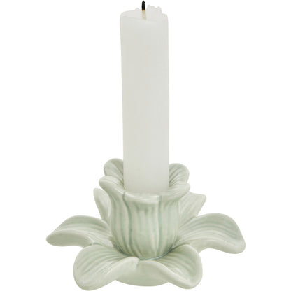 Ljusstake Blomma 2-pack 10,3 cm Grön