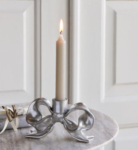 Julljusstake Rosett Silver 16,5 cm
