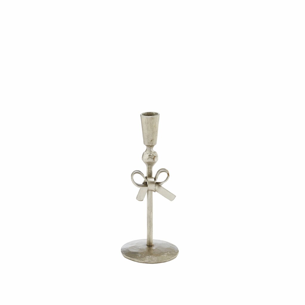 Ljusstake Järn Rosett 14,5 cm Silver