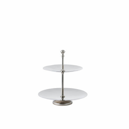 Dekorativt fat tvåplan Blanca 27 cm Blank silver