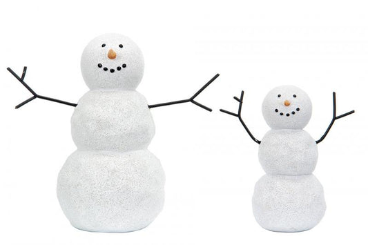 Juldekoration Inomhus Snögubbe Poly 12 17cm 2-pack