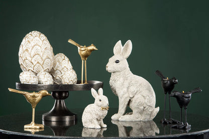 Påskdekoration Kanin 35 cm - grå/vit