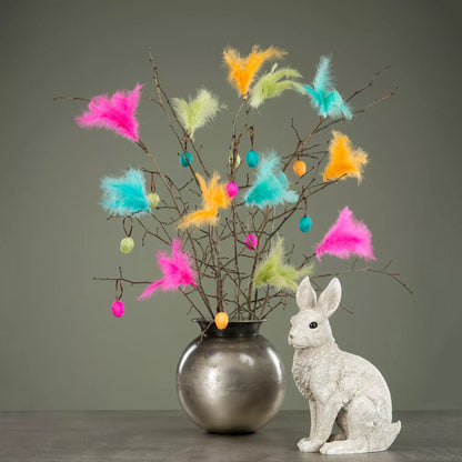 Påskdekoration Kanin 35 cm - grå/vit