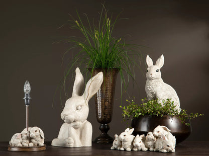 Påskdekoration Kanin 35 cm - grå/vit