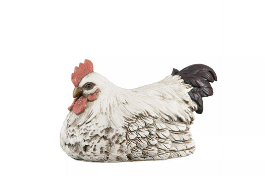 Påskdekoration Höna Liggandes Poly 31x21x17cm