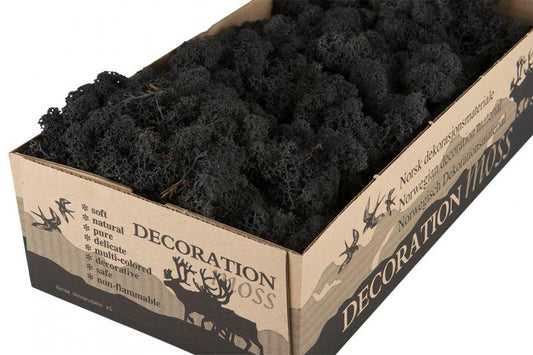 Jul div. Mossa Vitmossa BÄSTA PRIS Flamsäker Svart 500g