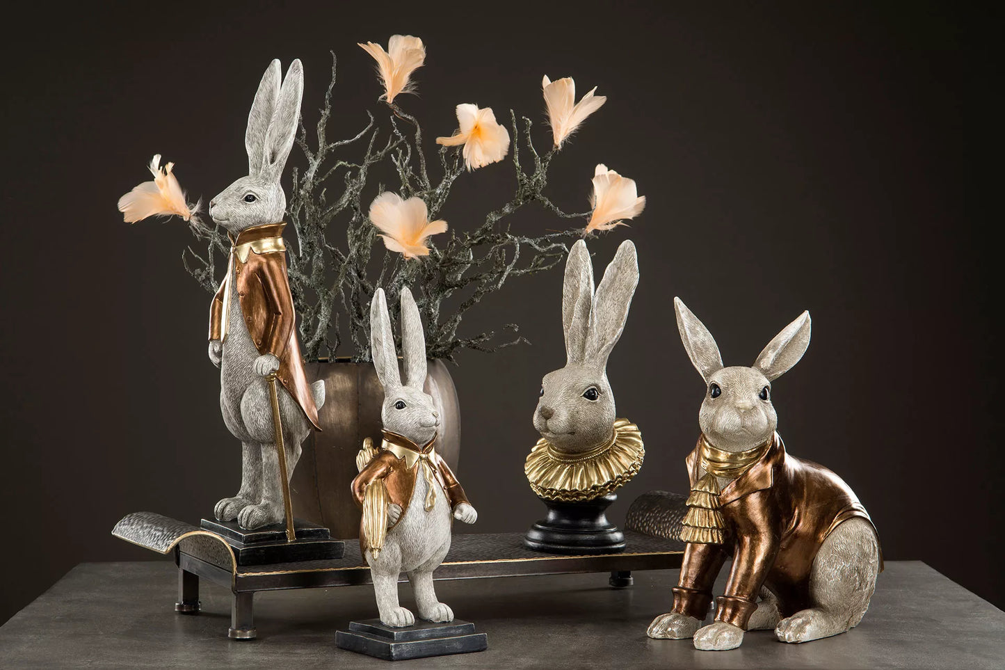 Påskdekoration Kanin Kort Poly 14x40cm