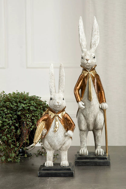 Påskdekoration Kanin Kort Poly 14x40cm