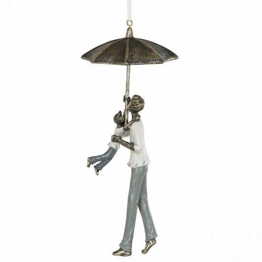 Dekoration Staty Paraply Pappa Barn Poly 9x9x23cm