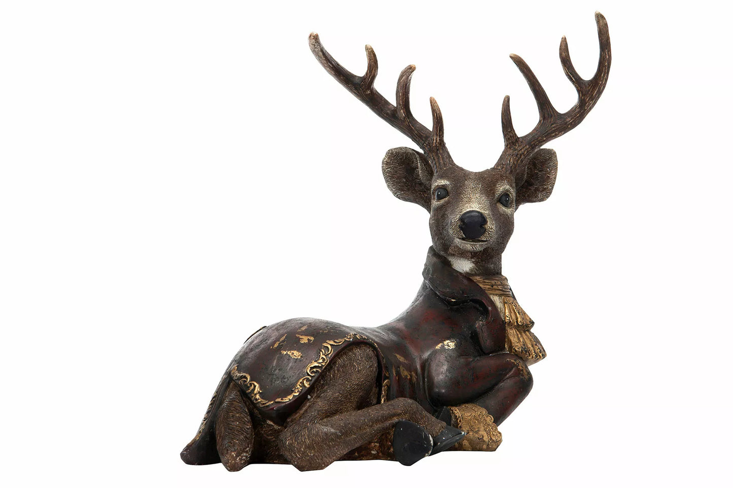 Juldekoration Inomhus Hjort Vilande Poly 39,5x22x35cm