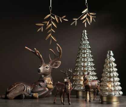 Juldekoration Inomhus Hjort Vilande Poly 39,5x22x35cm