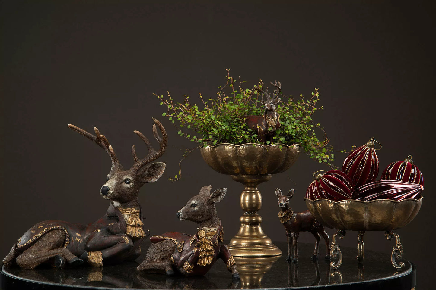 Juldekoration Inomhus Hjort Vilande Poly 39,5x22x35cm