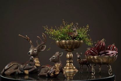 Juldekoration Inomhus Hjort Vilande Poly 39,5x22x35cm