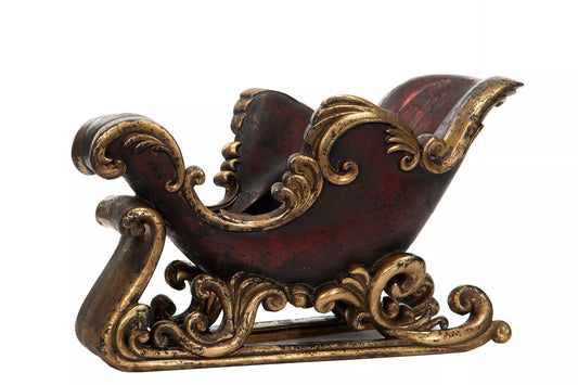 Juldekoration Inomhus Vinställ Släde Poly 30x15x15cm