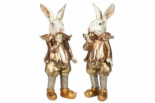 Påskdekoration Kaninpojke Ägg Polyresin 10x8x28cm 1 st