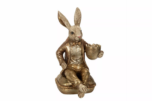 Påskdekoration Ljushållare Herr Kanin Polyresin 13x15x21cm    I lager: Vecka  10