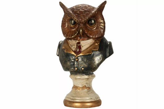 Dekoration Figur Byst Uggla Poly 23x19x41cm I lager: Vecka  10