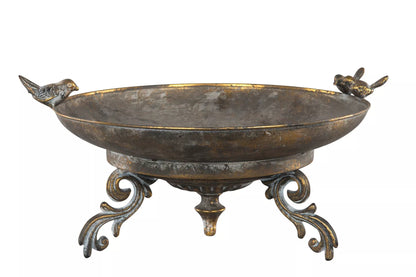 Fågelbad Rustik 45 cm - guldbrun