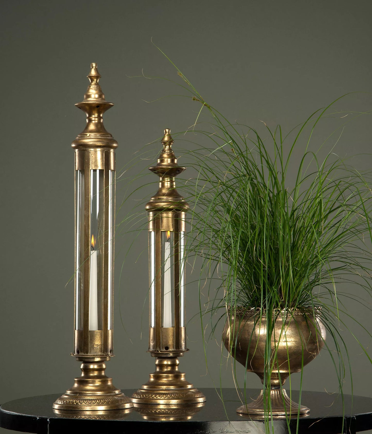 Ljuslykta Tower Guld 19x86cm 1 st HH