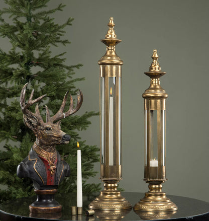 Ljuslykta Tower Guld 19x86cm 1 st HH