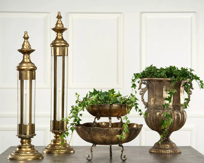 Ljuslykta Tower Guld 19x86cm 1 st HH