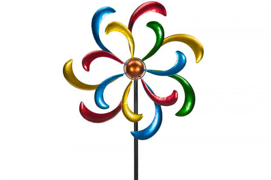Utomhus Dekoration Trädgårdsstick Vindsnurra Färgglad 45x21x168cm