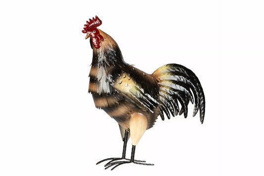 Påskdekoration Tupp Metall Brun 35x15x42cm