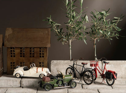 Dekoration Metalldekoration Cykel Dam Rosa 30 cm