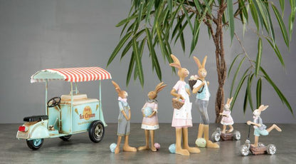 Dekoration Metalldekoration Glassbil Turkos 33 cm