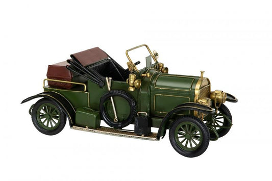 Dekoration Metalldekoration Bil Veteran M.Grön Metall 26x10,5x10,5cm