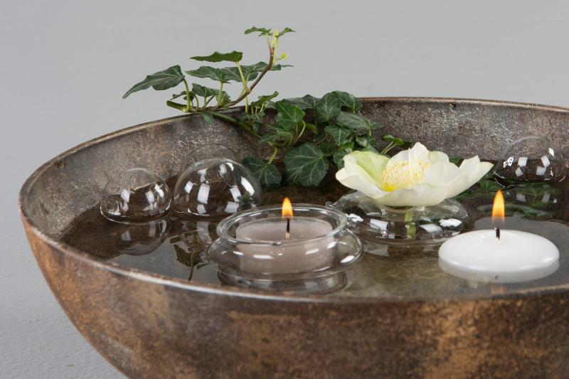 Dekoration Flytkopp Glas 7x5cm 6-pack