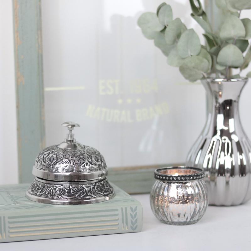 Dekoration Receptionsklocka - Antiksilver