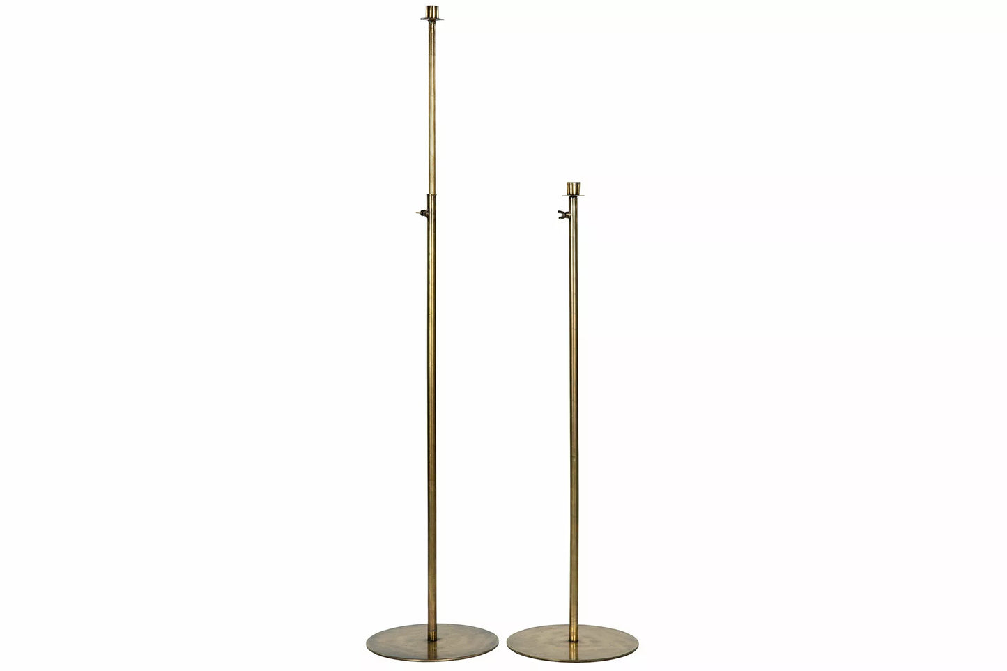 Ljusstake Reglerbar 82-154 cm - antik mässing