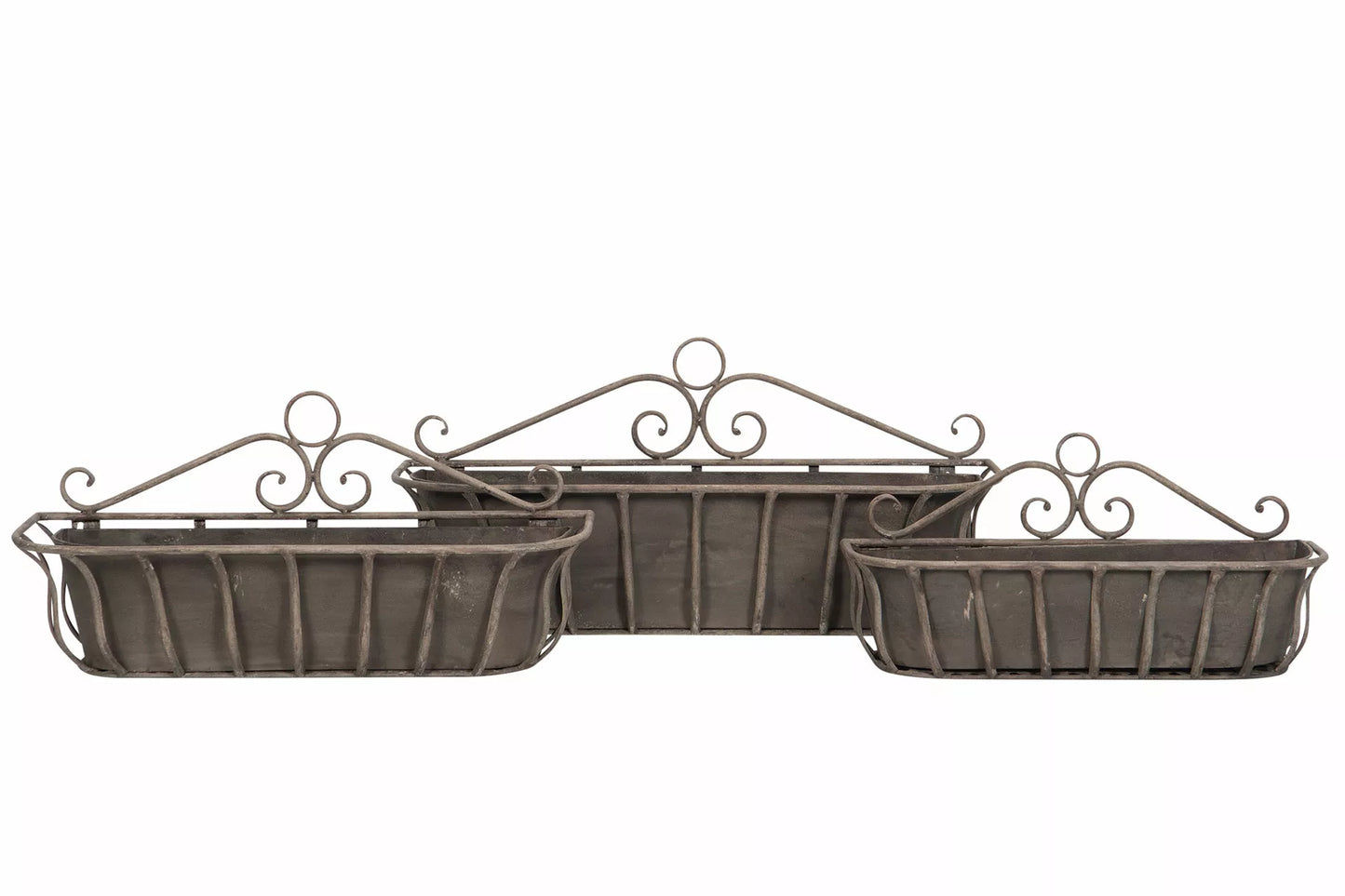 Blomlåda Med Insats Metall 63,5x22x29cm 3-pack I lager: Vecka  9