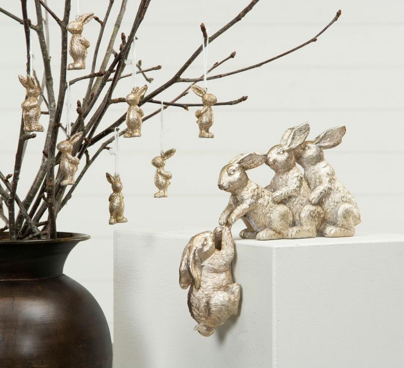 Påskdekoration Hare Vänner Poly 20x5,2x18,5cm