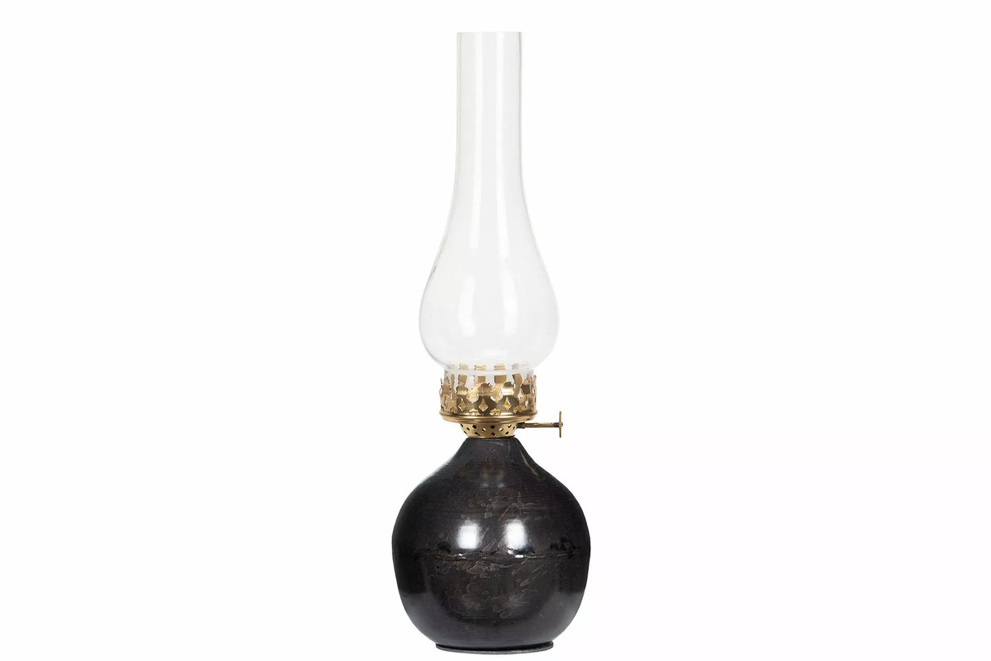 Ljuslykta Lampa till värmeljus Grå Onyx Globe  Ø12x32cm