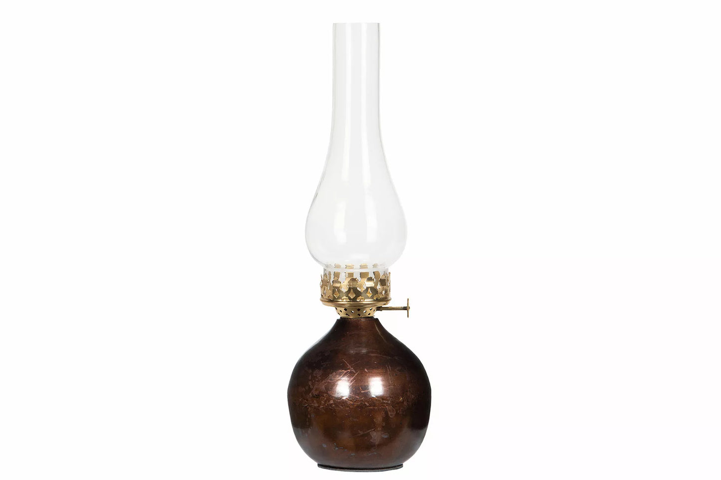 Ljuslykta Lampa till värmeljus Antik Brun Onyx Globe Ø12x32cm