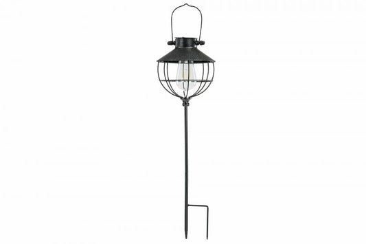 Trädgårdsbelysning Lampa Solcell Led Pinne Rund Svart Ant. 18x60cm